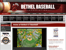 Tablet Screenshot of bethel-baseball.com